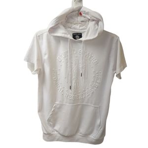 Bleecker & Mercer Short Sleeve White Hoodie
